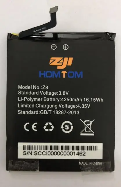 Naujas Originalus HOMTOM zoji Z8 Baterija 4250 mAh už HOMTOM zoji Z8 Išmaniųjų Telefonų