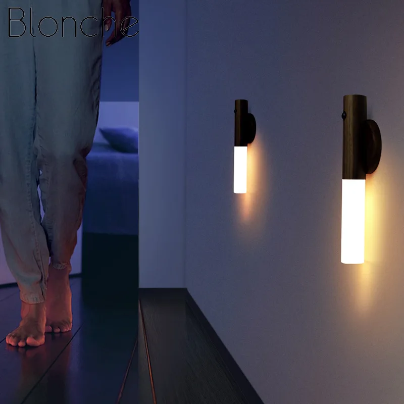 LED Infraraudonųjų spindulių Jutiklis, Šviesai jautrus Jutiklis Sienos Lempos Belaidis USB Įkrovimo Naktį Sienos Šviesos Naktiniai Laiptai, Sienos Sconces
