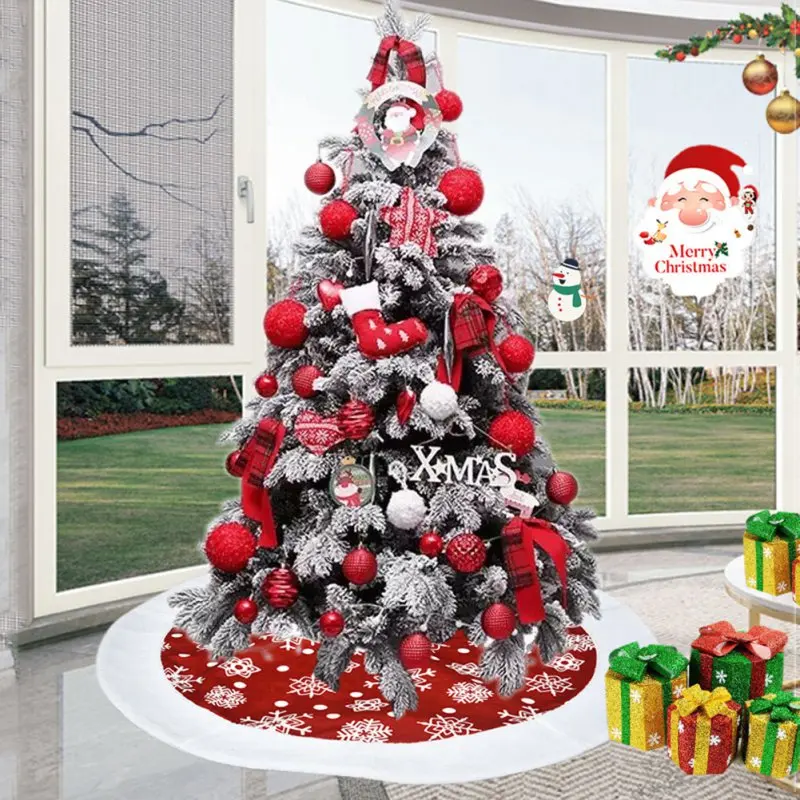 Kalėdų Eglutė Sijonas Snaigės Spausdinti Kalėdų Eglutė Koja Padengti Kilimų Mat Namuose Naujųjų Metų Kalėdinė Dekoracija