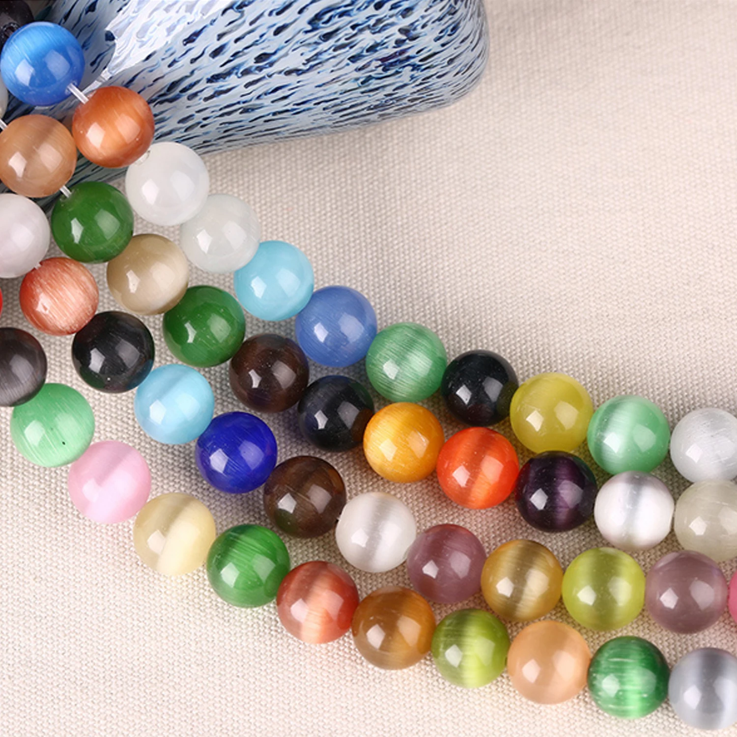 132Pcs 6mm Įvairių spalvų Natūralios rąsto Opalas Akmuo, Akmeniniai Mados Dekoratyvinis Ranbow Granules, Žaislai, Dovanos 