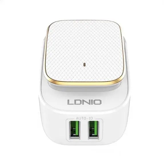 5VNT LDNIO A2205-1 2 Prievadai USB Touch Paspauskite LED Nešiojamų Sieninis Įkroviklis Įkrauti 
