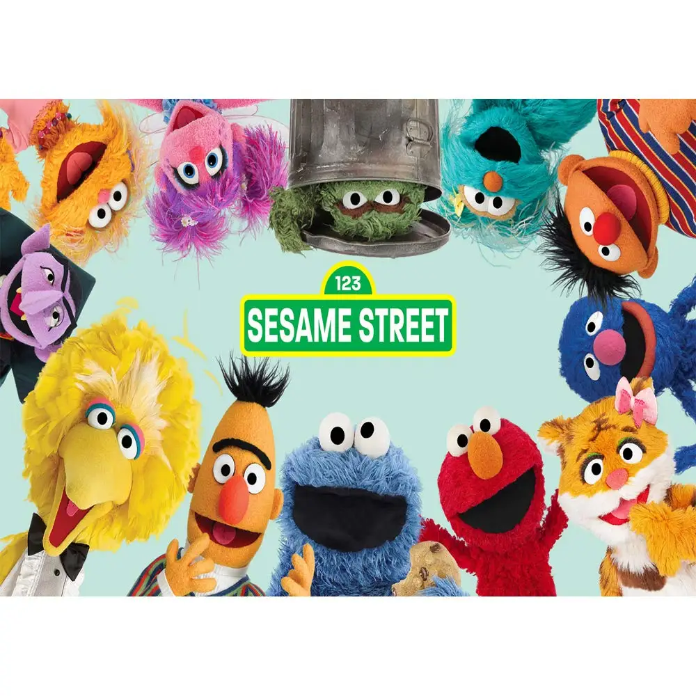 Sesame Street Gimtadienio Fotografijos Backdrops 
