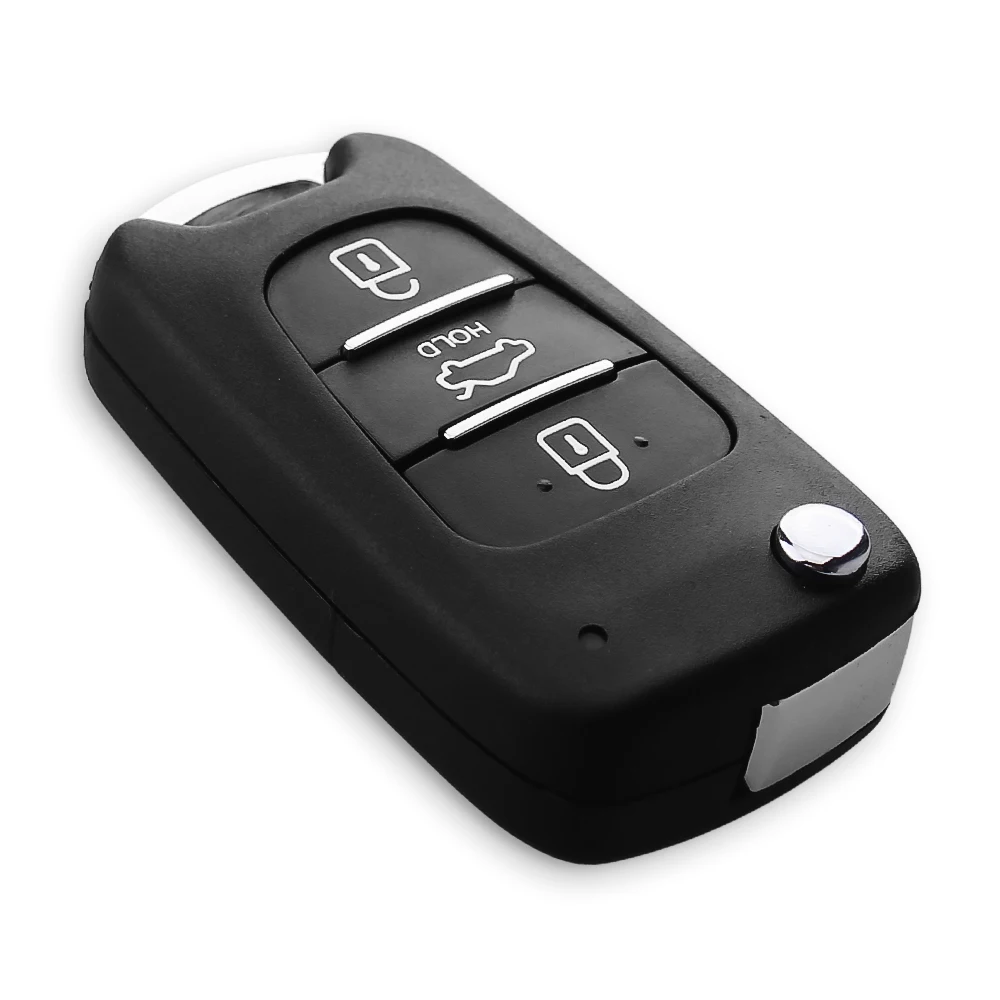 KEYYOU 3 Mygtukai Pakeitimo Modifikuotų Automobilių Flip Folding Klavišą 