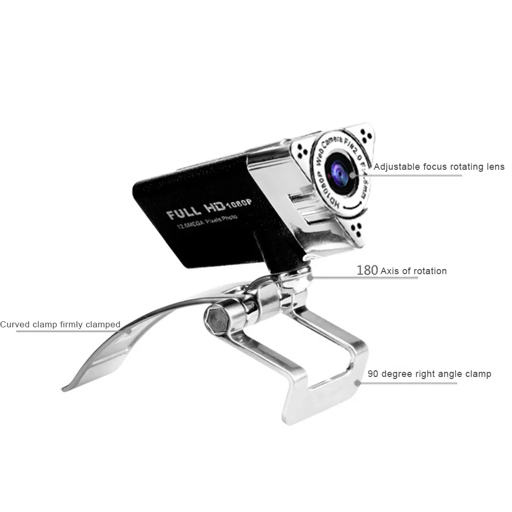 Nauji Karšto HD1080P Disko-nemokamai Triukšmą Kompiuterio Kamera su Built-in Microphone Webcam