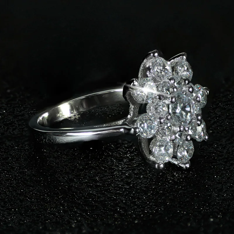 Kieto Nekilnojamojo Valentino Originali grynas 925 Sterlingas Sidabro žiedai Snaigės Žiedai moterų vestuvės vestuvinis Papuošalų R1903S