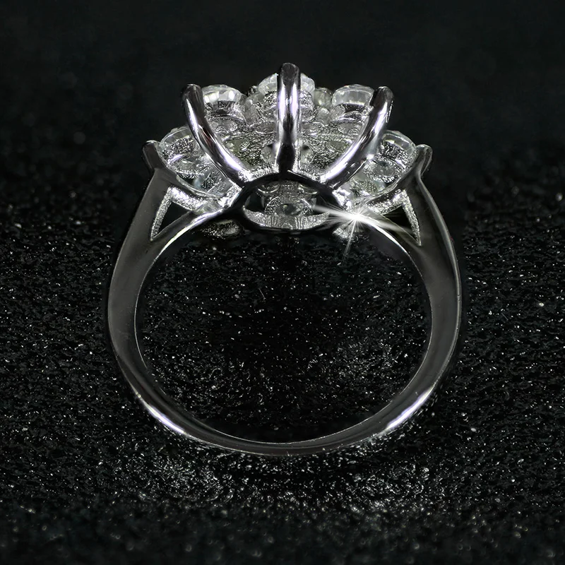 Kieto Nekilnojamojo Valentino Originali grynas 925 Sterlingas Sidabro žiedai Snaigės Žiedai moterų vestuvės vestuvinis Papuošalų R1903S