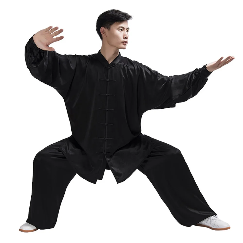 Chi Uniformas Kung Fu Drabužius TaiJi Soild Spalva Patogus