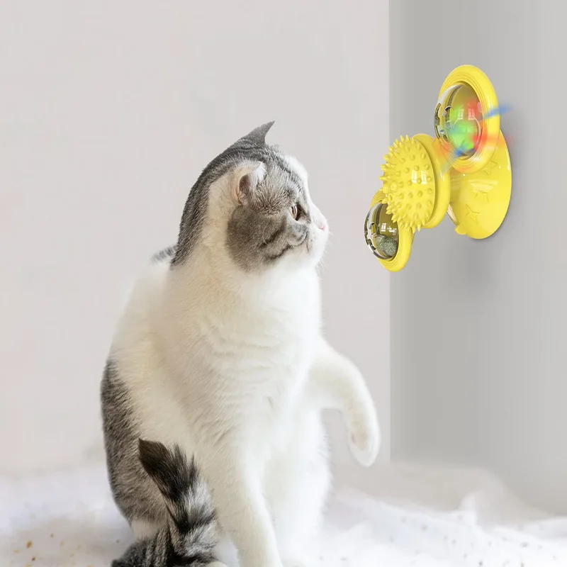 Interaktyvi Katė Žaislas Vėjo Malūnas Nešiojamų Nulio Masažas Siurbtukas Katžolių Katės Įspūdį Mokymo Žaislas Funny Cat Kamuolys Kačių Reikmenys