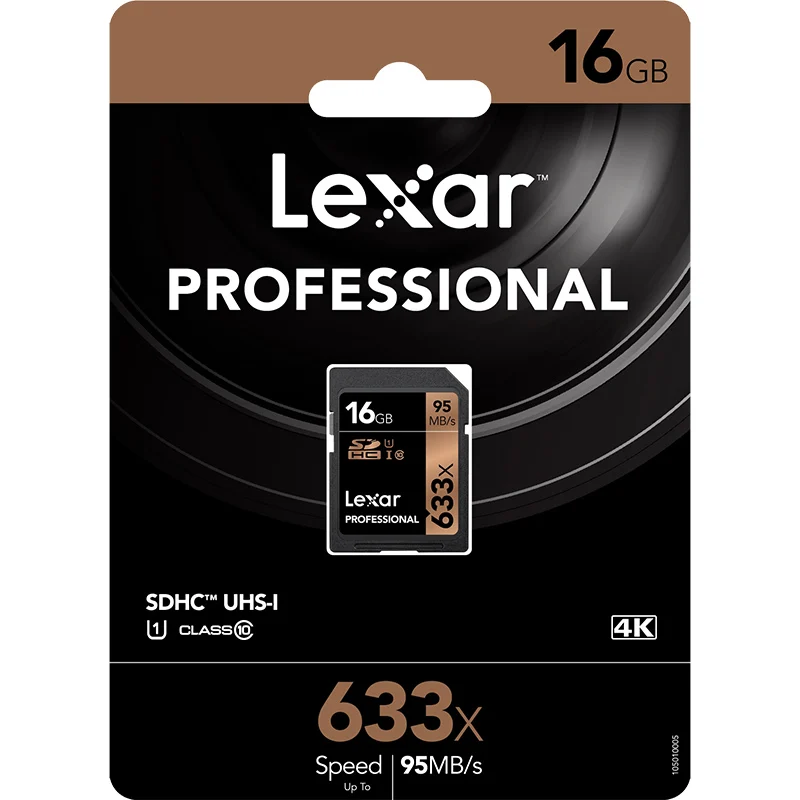 Originalus!!! 95M/s 633x Lexar Professional 16G SD SDHC Kortelės U1 C10 1080p 3D, 4K vaizdo Kamera