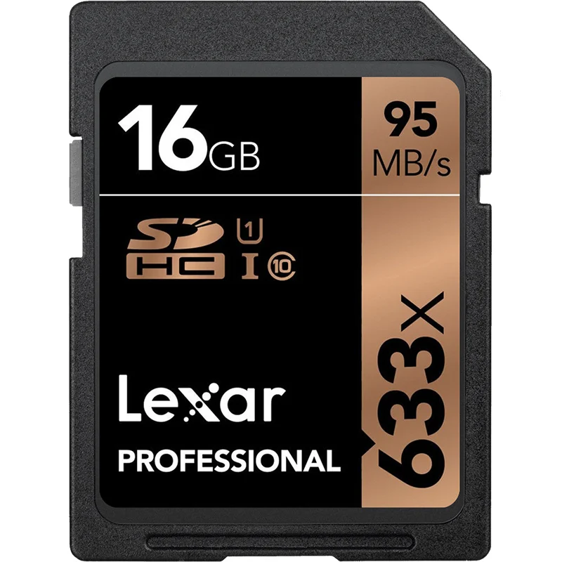 Originalus!!! 95M/s 633x Lexar Professional 16G SD SDHC Kortelės U1 C10 1080p 3D, 4K vaizdo Kamera