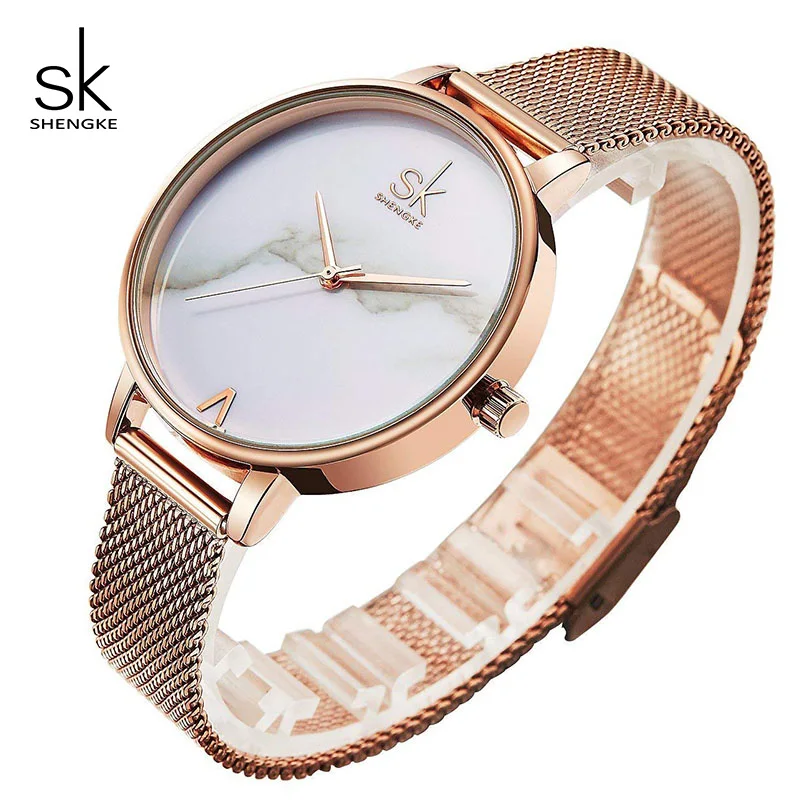 Shengke Moterų Kvarciniai Laikrodžiai Prabangius Kvarcas Nerūdijančio Plieno Ponios Riešo Žiūrėti Reloj Mujer 2019 Mados Laikrodžiai Femme