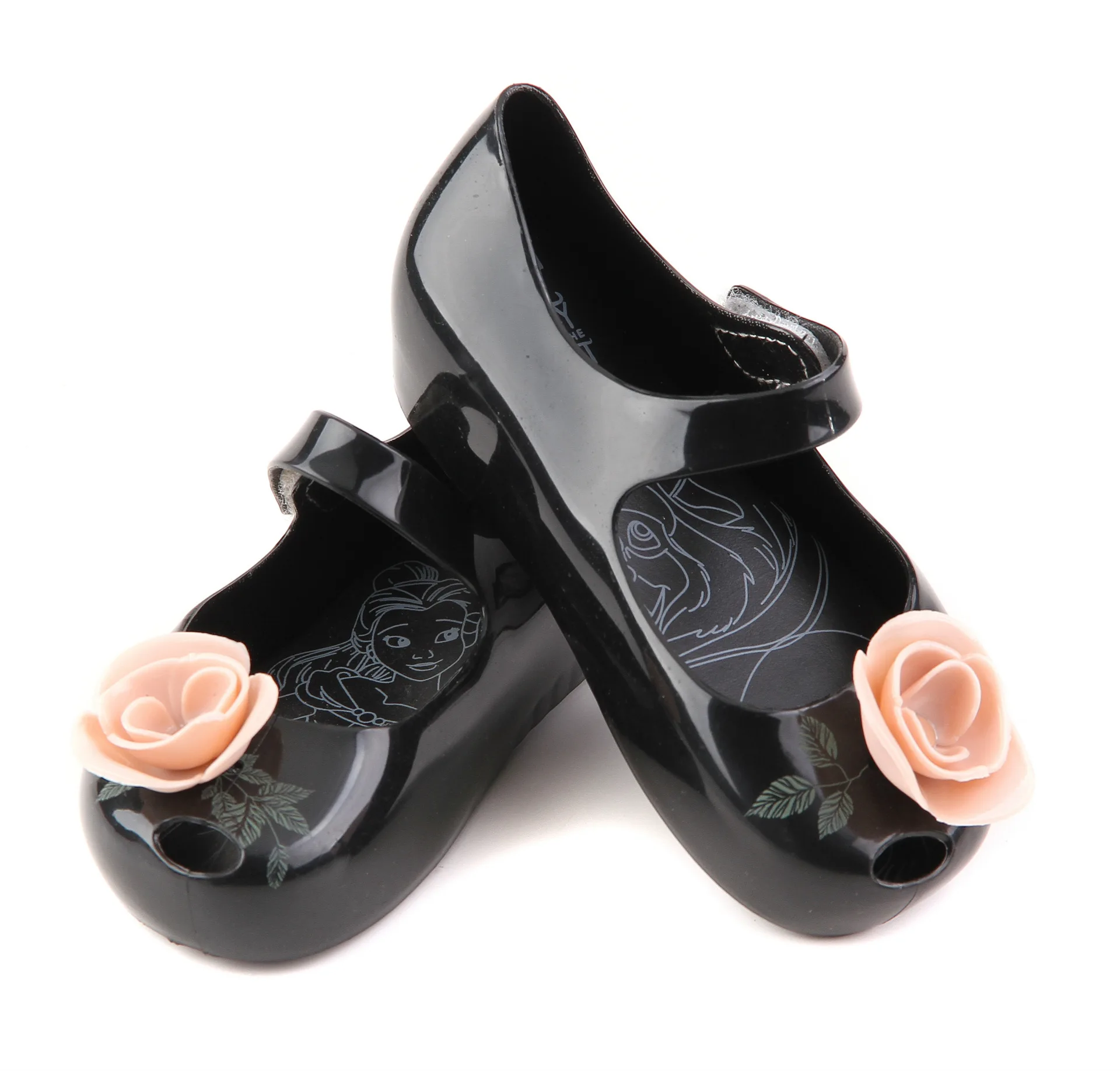 Vaikų Vasaros Batai Mini Melissa Grožio ir žvėrys rožių pienelis batai Vaikams Mergaitės Linksmam Bowknot mados sandalai SH043