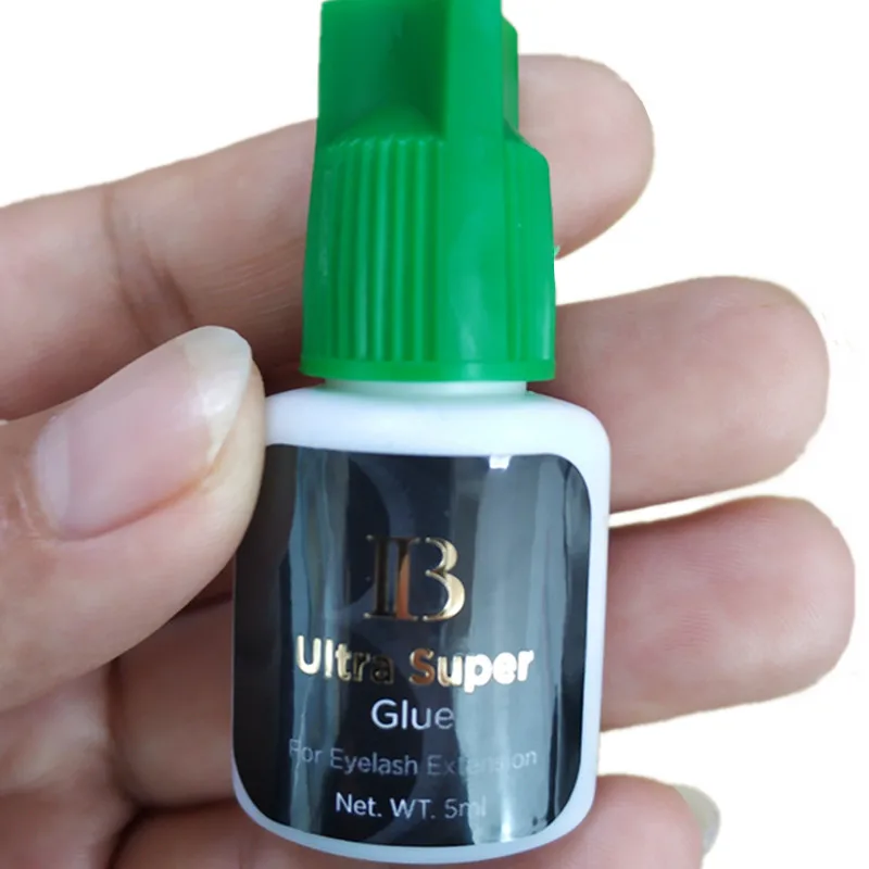 I-grožio IB Ultra super Klijai Atskirų greitai džiūstantis blakstienų priauginimo klijai žalios spalvos kepuraitė 5ml/buteliukas blakstienų, blakstienų klijai Originalus Parduotuvė
