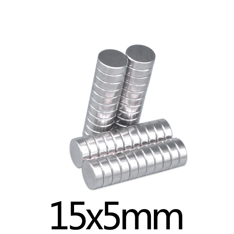 10/20/50pcs 15x5mm Super Galingas Stiprių Magnetinių diskų Magnetams, 15mmx5mm Nuolatinis Neodimio Magnetai Apvalus Magnetas 15*5mm
