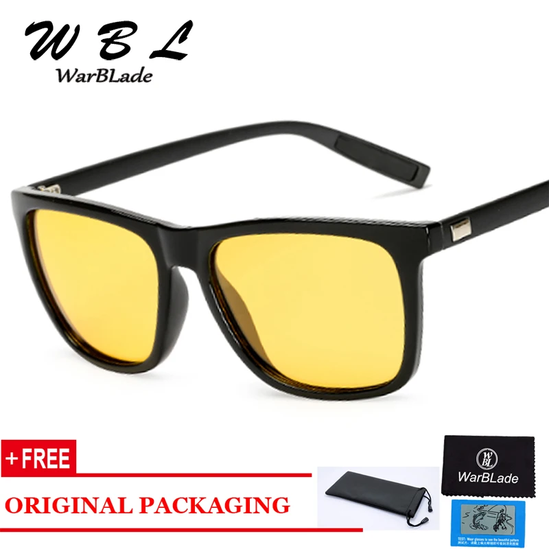 WarBLade Moterų Karšto Geltona Lęšio akiniai nuo saulės Vyrams Naktinio Matymo Anti-Glare Automobilio Vairuotojas poliarizuoti Saulės akiniai moterims 2019 Naujas