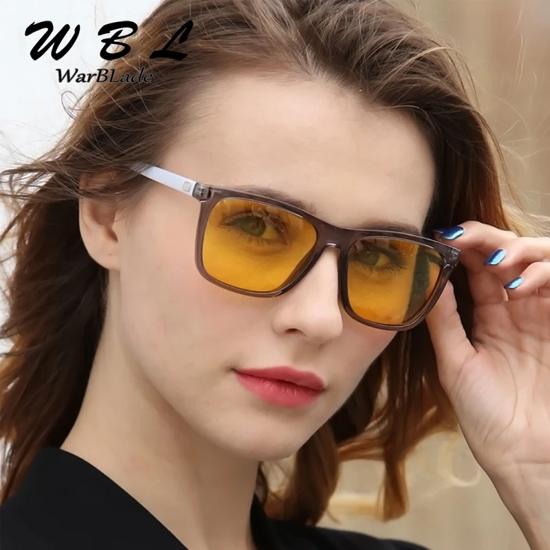 WarBLade Moterų Karšto Geltona Lęšio akiniai nuo saulės Vyrams Naktinio Matymo Anti-Glare Automobilio Vairuotojas poliarizuoti Saulės akiniai moterims 2019 Naujas
