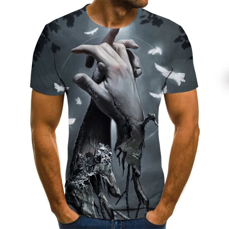 Siaubo Filmas Jis Klounas T-shirt Vyrams/Moterims, Hip-Hop Street Drabužius T-shirt Cool Drabužius 3D Spausdinimo Klounas Serijos Atsitiktinis Vyrų Viršūnės