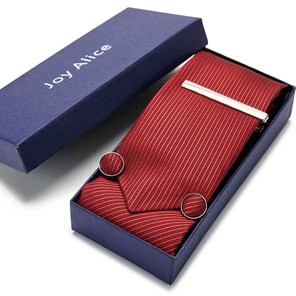 Dovanų dėžutė pakavimo vyrai prekės prabanga necktie kišenėje aikštėje vestuvių mens kaklo ryšius šilko kaklaraištis nustatyti, rankogalių segtukai susieti įrašai