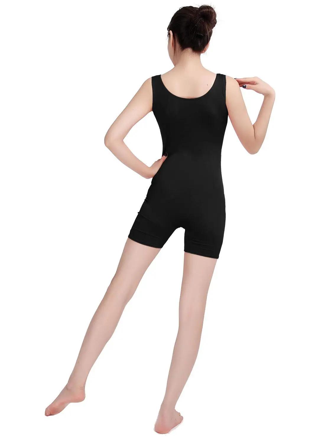 Ensnovo Moterų Yogo Jumpsuit Dėvėti Rankovių Trumpas Unitard Kostiumas Spandex Dancewear Bodysuit Leotardo Baleto Zentai