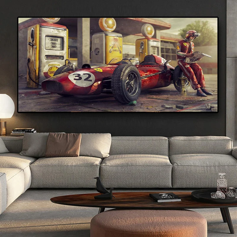 Senovinių Automobilių Plakatai ir Spausdina Ferrari Classic Racing 