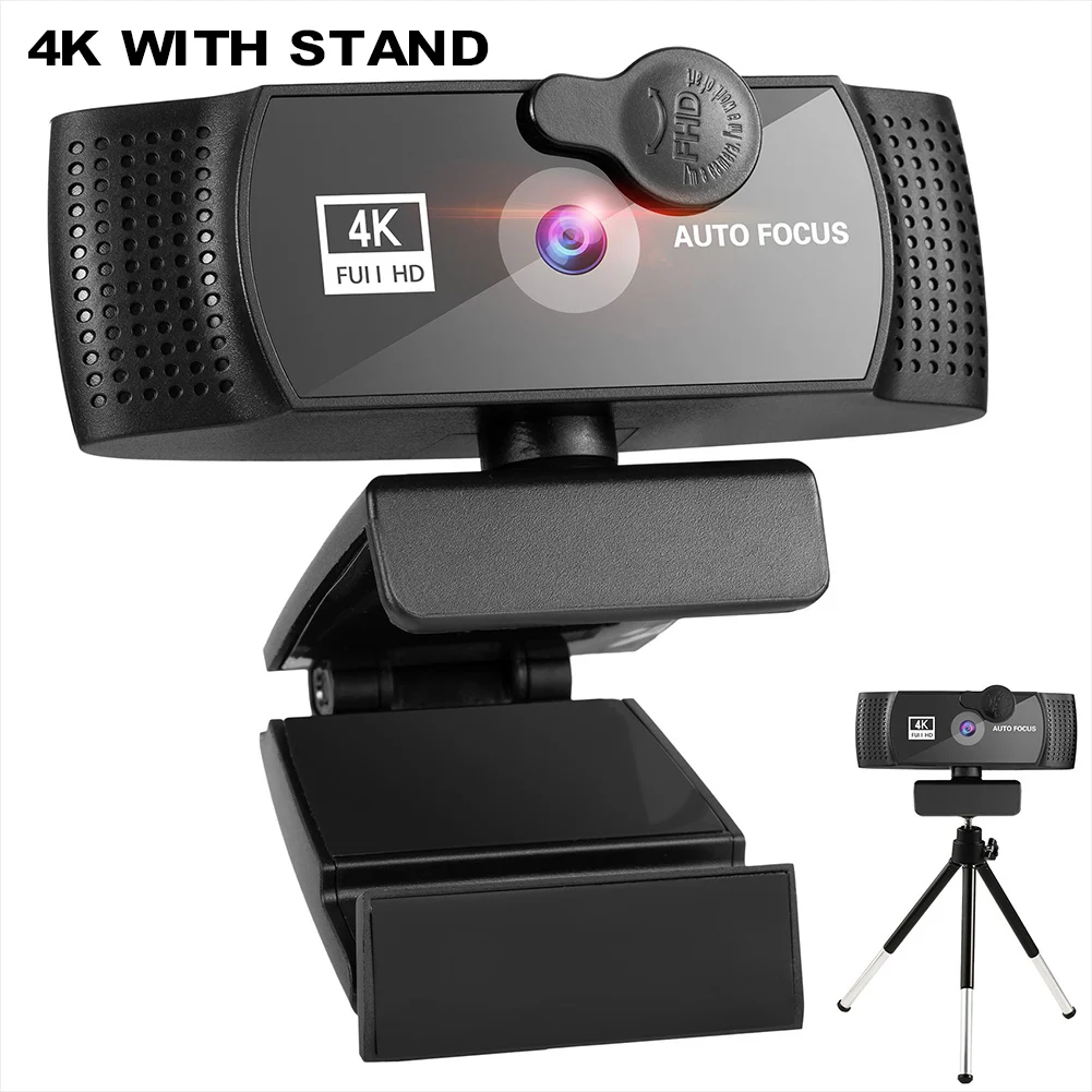 USB kamera su privatumo padengti ir triukšmo mažinimo mikrofonas 1K / 2K / 4K, 30 fps webcam-live transliacijos transliacijos konferencijos