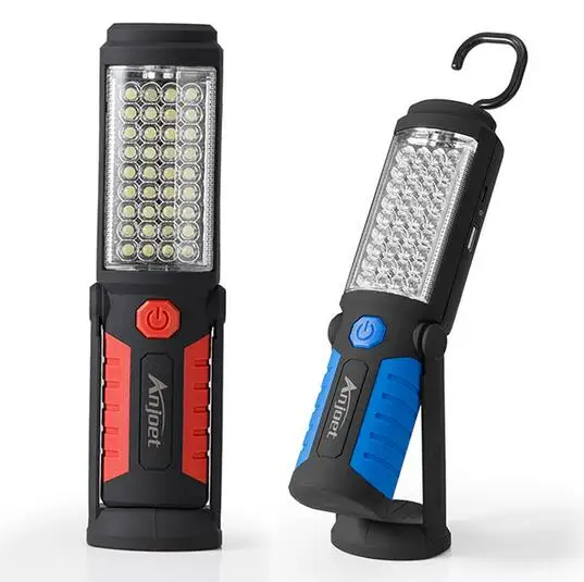 Daugiafunkcis USB Įkrovimo 36+5 LED Žibintuvėlis Lauko Darbai Stovas Šviesos Magnetas+HOOK+Mobile Galia Telefono Lanterna Lempos
