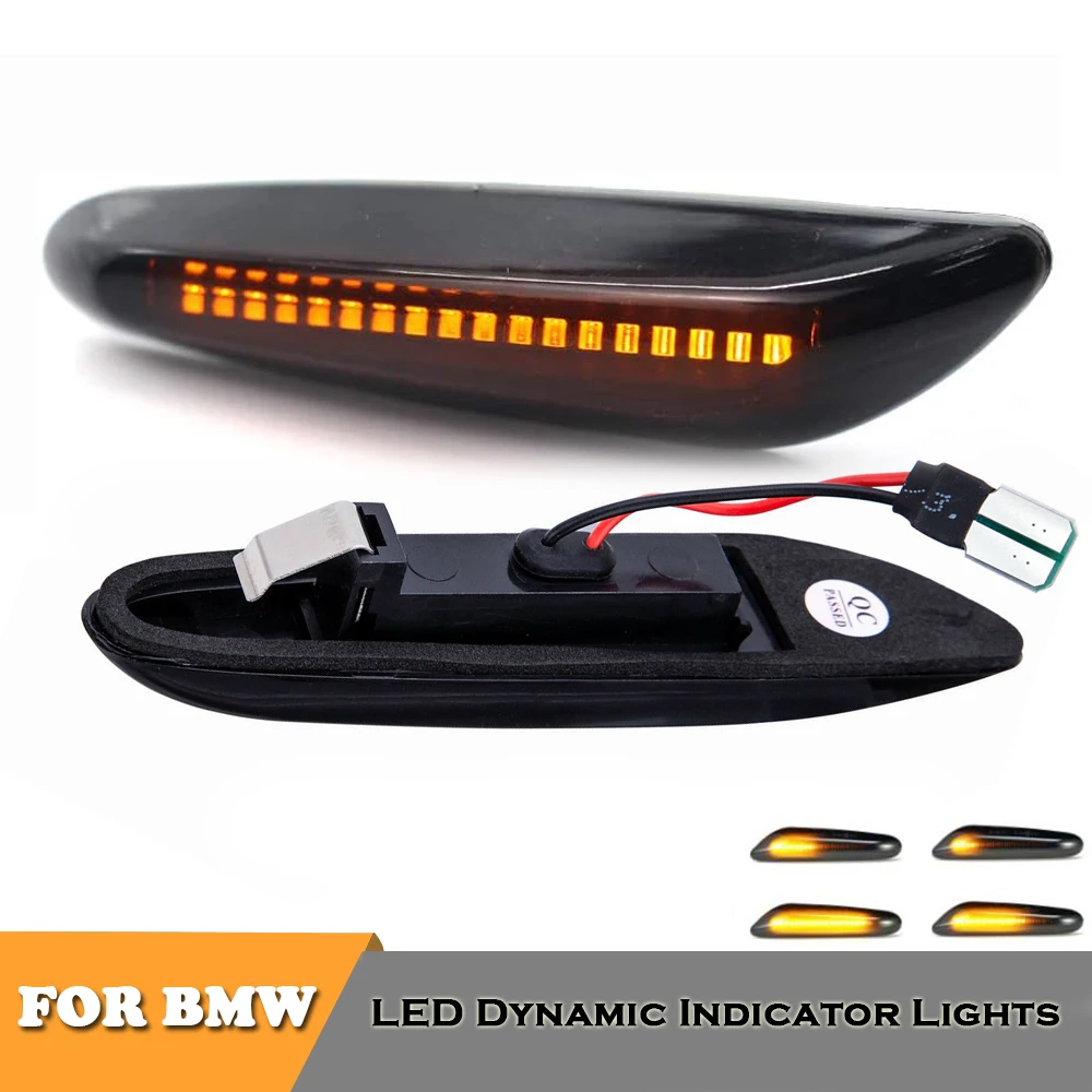 Automobilio LED šoniniai gabaritiniai posūkio signalo žibintai, dinamiškas lempa BMW F10 F18 X3 X5 X1 E46 E53 E60 E90 E81 E91 E92 E93 E87 E82 E88 E3 E84