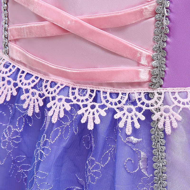 VOGUEON Naujų Mergaičių Tangled Rapunzel Suknelė Vaikams Išgalvotas Princesė Kostiumas Animacinį Filmą Modeliavimo Frock Bamblys Violetinė Kamuolys Suknelė Šalis