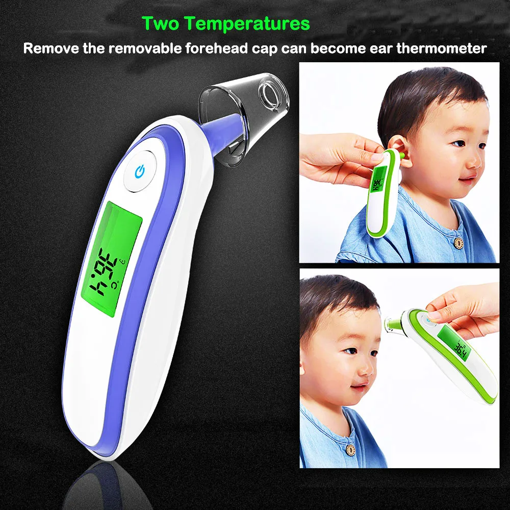 Buitiniai Infraraudonųjų spindulių Skaitmeninis Ausies Kaktos Lazerio Kūno Termometras LCD Kūdikių Suaugusiųjų Nešiojamų Karščiavimas, Temperatūra Ausies Termometro Nešiojamų