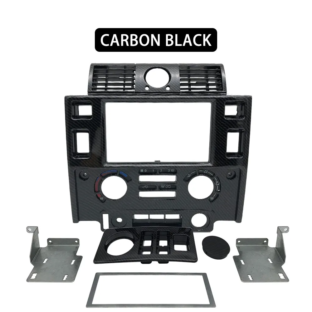 Automobilių stiliaus Stereo Dvigubo 2 Din Brūkšnys Rinkinys prietaisų skydelio centre konsolės Land Rover Defender blizgus juodos matinės juodos ANGLIES IEŠKOTI