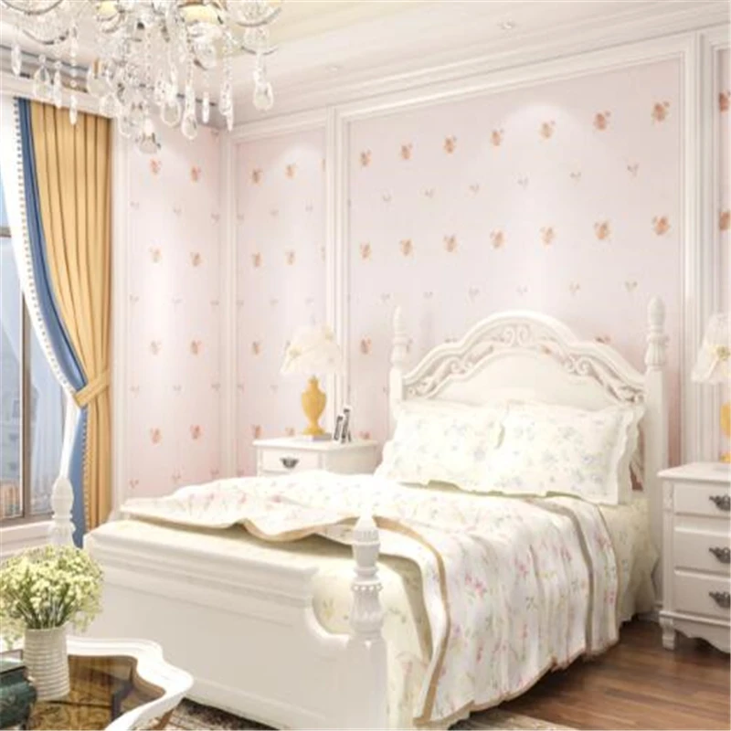Wellyu Šviežių sielovados miegamojo kambarį televizijos fone, vientiso sienelių audinys sienos audinys šiltas vestuvių kambarys tapety