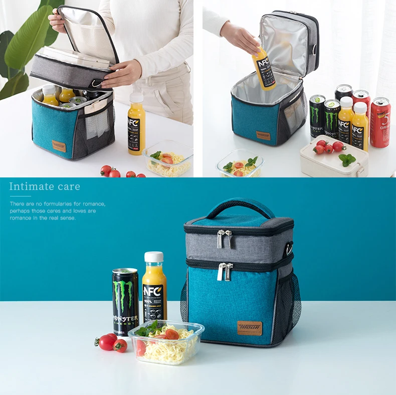 Didelė Šilumos Izoliacija kelionės Aušintuvas Pietūs Maišą Iškylą Bento Dėžutė Šviežių Išlaikyti Ledo Paketas Maisto Vaisių Konteinerių Saugojimo Bento krepšys
