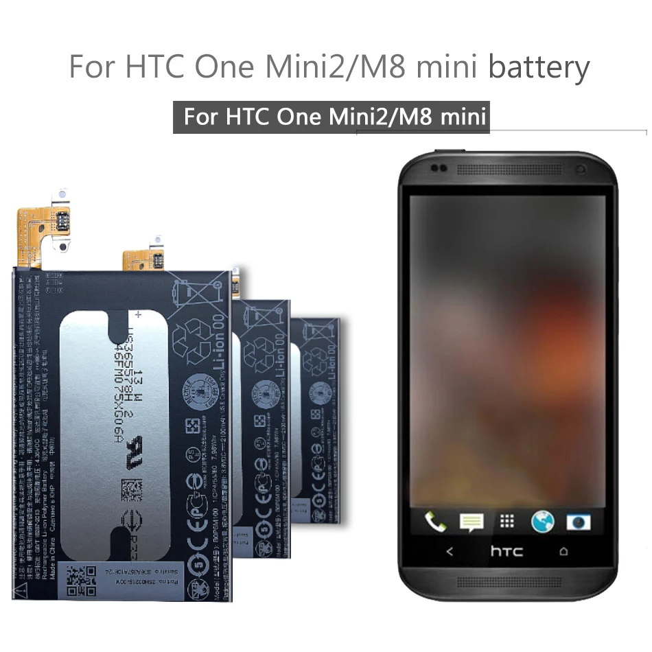 BOP6M100 Mobiliojo Telefono Baterija HTC Mini 2 / M8 MINI Pakeitimo Baterijos 2100mAh BOP6M100