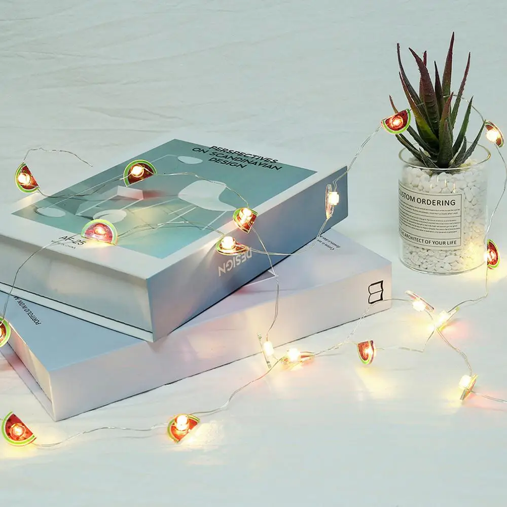 Baterija LED Kabo Žibintai Arbūzas String Pasakų Šviesos Kalėdų Vakarėlį Kiemo, Miegamojo, vaiko Kambario, Namo Apdaila