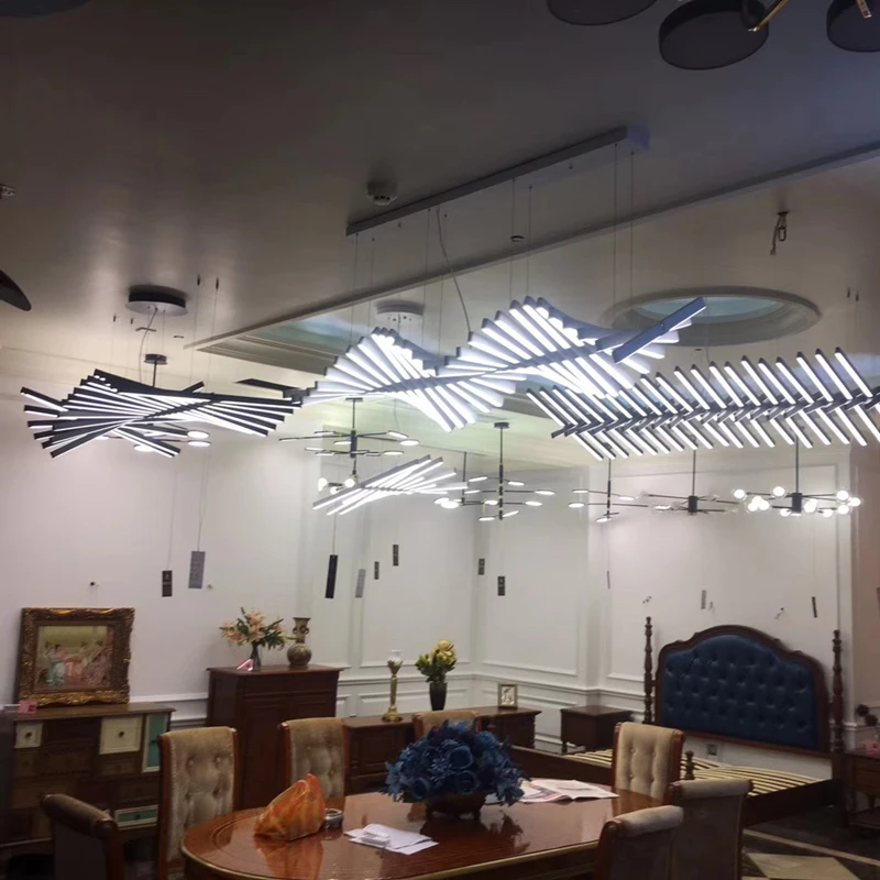2019 Naujas LED LOFT fortepijonas banga LED Sieniniai šviestuvai bambuko formos šonkauliai Tamsos derliaus šviesos ins Led restoranas, biuro menas, lempos