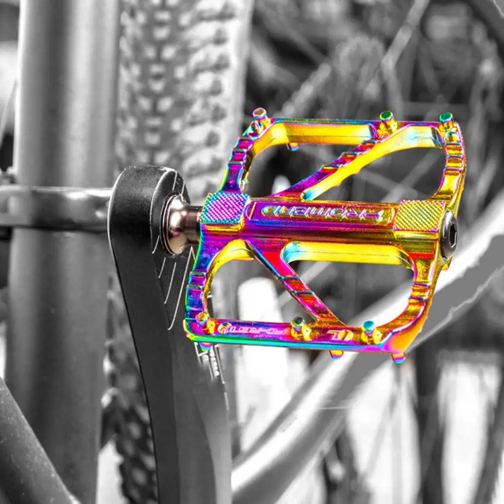 Vaivorykštė, MTB Dviratis Aliuminio Lydinio Pedalų neslystantis Platformos 3 Guolių Spalvinga Pedalai BMX Kalnų Dviračių Priedai