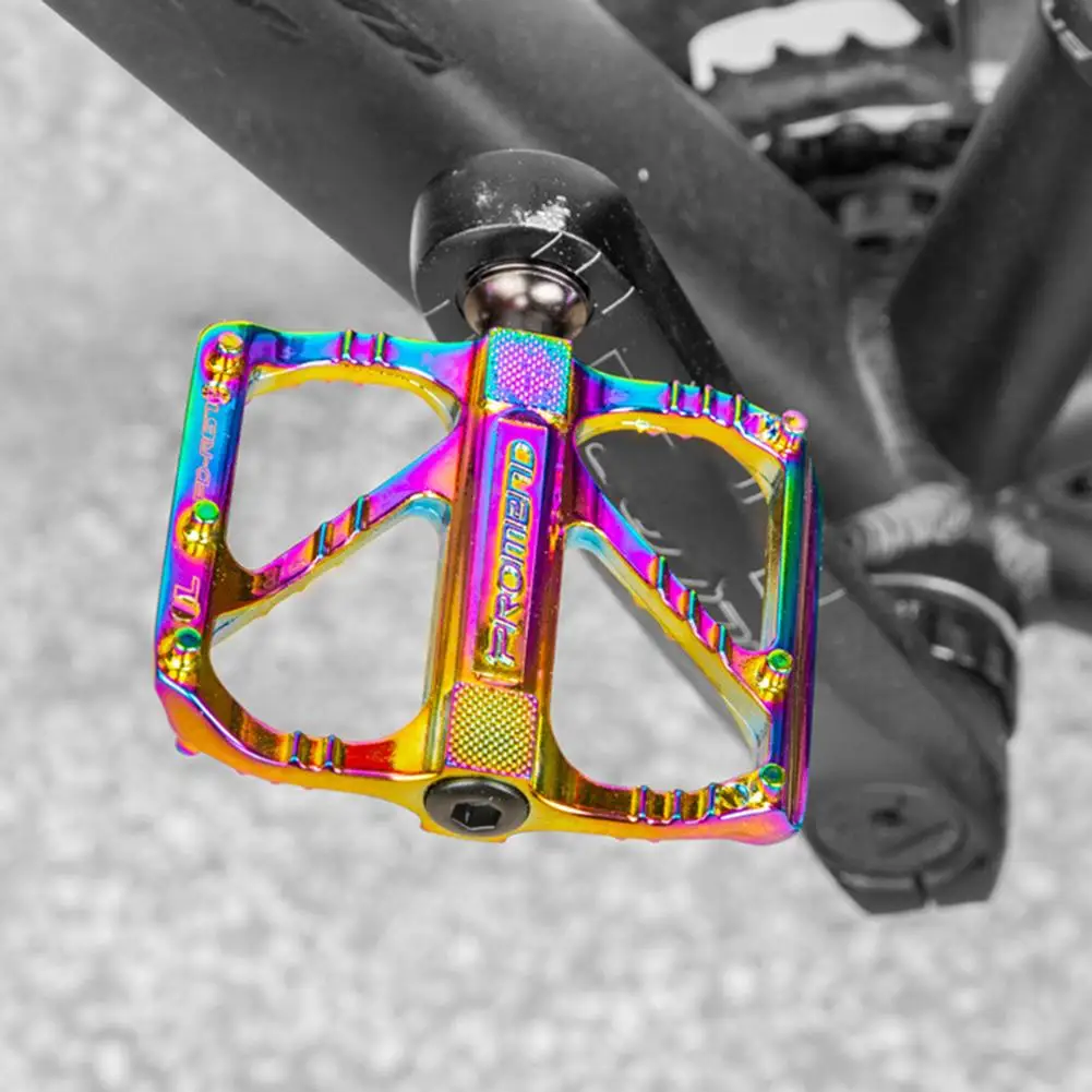 Vaivorykštė, MTB Dviratis Aliuminio Lydinio Pedalų neslystantis Platformos 3 Guolių Spalvinga Pedalai BMX Kalnų Dviračių Priedai