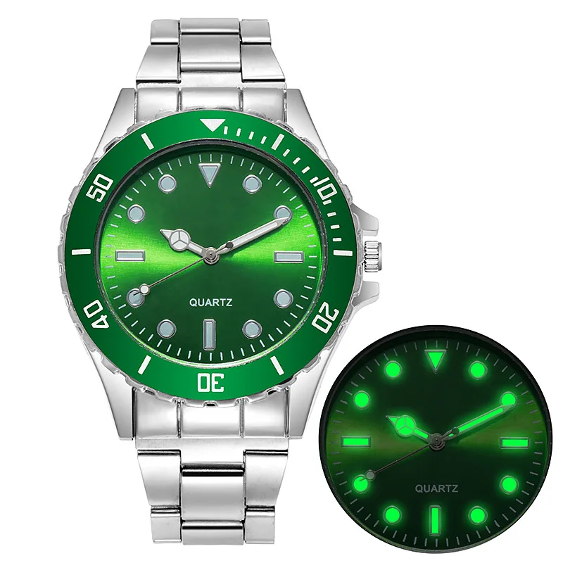 Naujas Garsaus Prabangos Prekės Vyrų Atsitiktinis Kvarciniai Laikrodžių Vyrams iš Nerūdijančio Plieno Šviesos Laikrodžiai Relogio Masculino Vyrų Žalia Laikrodis