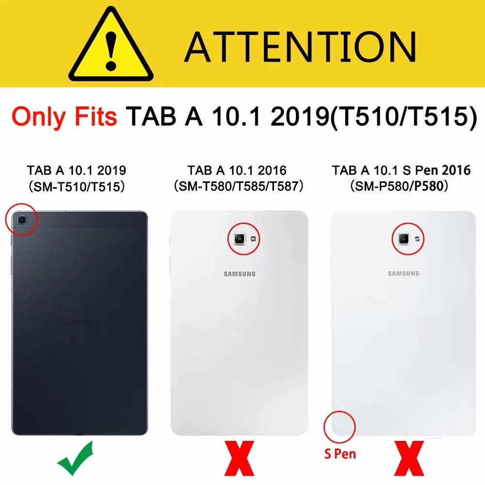 Byla Dėl Samsung Tab 10.1 colių 2019 SM-T515 SM-T510 T515 Funda Tablet atsparus smūgiams Sunku Atveju Karinių Silicio Tvirtas Stovas Dangtis