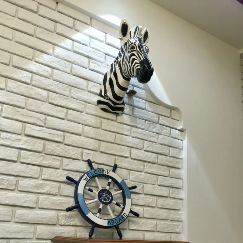 [MGT] Sienų Apdailai Skulptūra Zebra Galvos Statula Namų Dekoro Priedai Dervos Gyvūnų Statula Kalėdų Kambario Dekoro Nodic