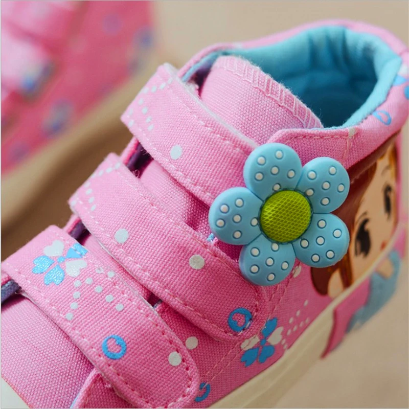 2019 Vaikų drobė batai nėrinių gėlių mergaičių sportiniai bateliai vaikams laisvalaikio lauko bėgimo bateliai, kūdikių Prekės vaikams batus ES 25-37