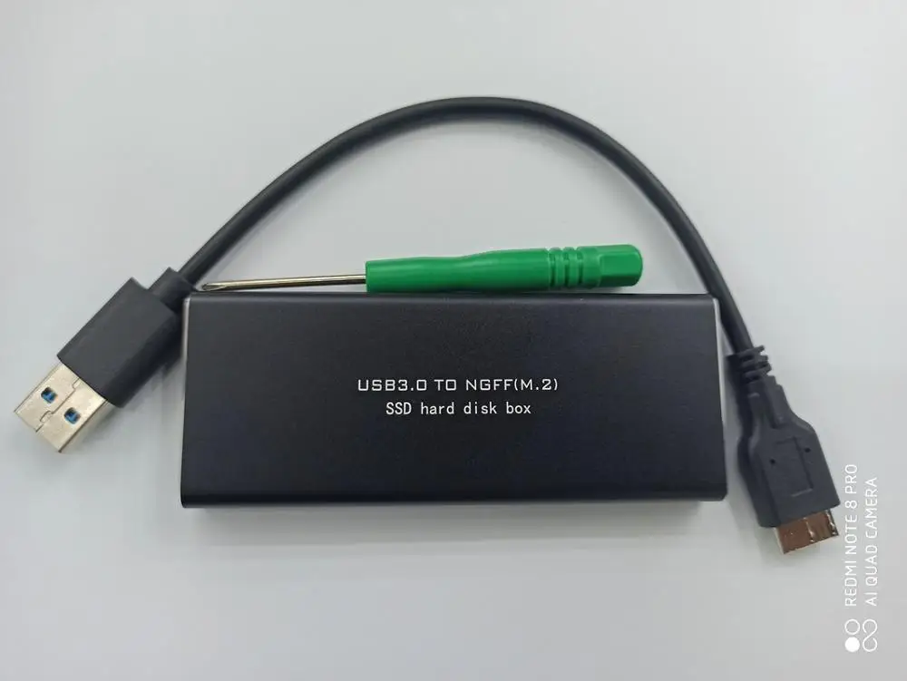 M. 2 NGFF su USB3.0 HDD SSD Atveju USB3.0 USB3.0 Micro-B Adapteris 6GB/s HDD Gaubto Langelį Išorinį Standųjį Diską Lauke SSD Atveju