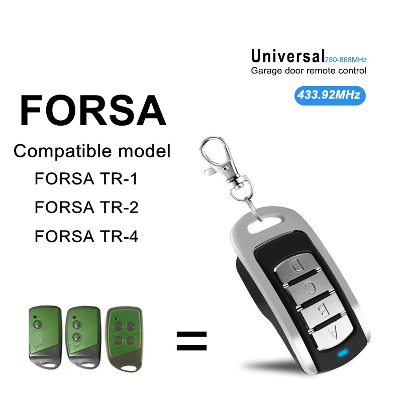 FORSA TR-4 TR-2, TR-1, Garažo Durų Komandą Durų Valdymo Pulteliu 433.92 MHz Skirstytuvas Keychain