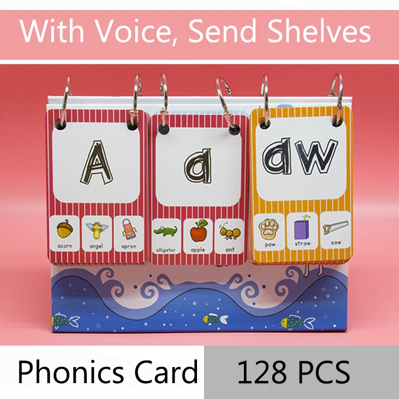 128Pcs/set anglų Phonics Šaknis Tarimo Taisykles Montessori Vaikai mokosi anglų kalbos Žodis Kortelės Švietimo Žaislai Vaikams