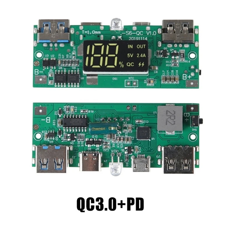 Nuimamas QC3.0 Dual USB LCD Ekranas 