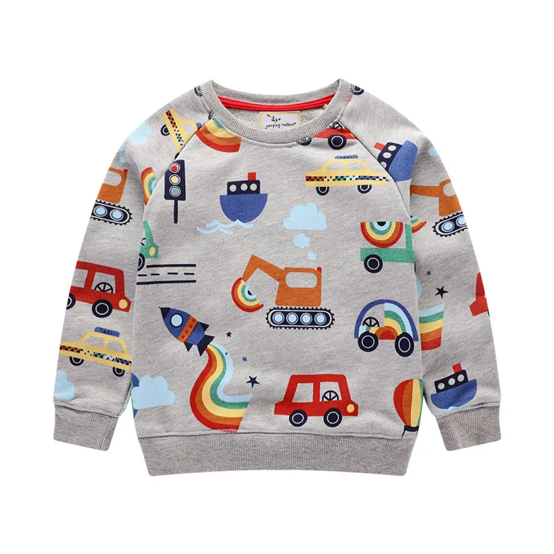 Vaikai Mielas Tees Berniukų marškinėliai Vaikams Žiemos Drabužius ilgomis Rankovėmis Animacinių filmų Automobiliai Spausdinti vatos Pagaliukai Berniukų Berniuko, Naujas Viršūnes