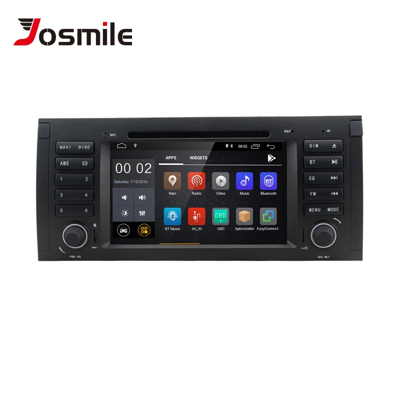Josmie 1 Din Android 8.1 GPS Radijo Automobilių DVD Grotuvas BMW E39 BMW X5 E53 M5 Multimeida Navigacijos Audio Stereo Galvos Vienetas Ekranas