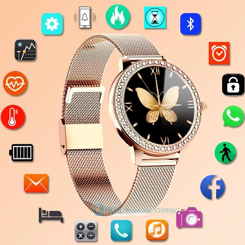 Mada, Suapvalinti Smart Watch Moterų Sporto Elektronika Smart Laikrodis 