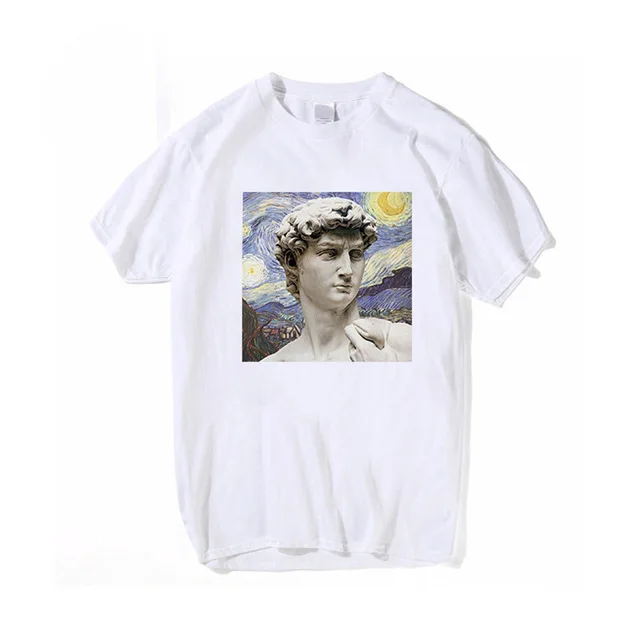 Mikelandželas Spausdinti Marškinėlius Vasarą Moterys T Shirts, Negabaritinių Prarasti Atsitiktinis Marškinėliai, Harajuku Streetwear Viršūnes Moterų marškinėliai Drabužių