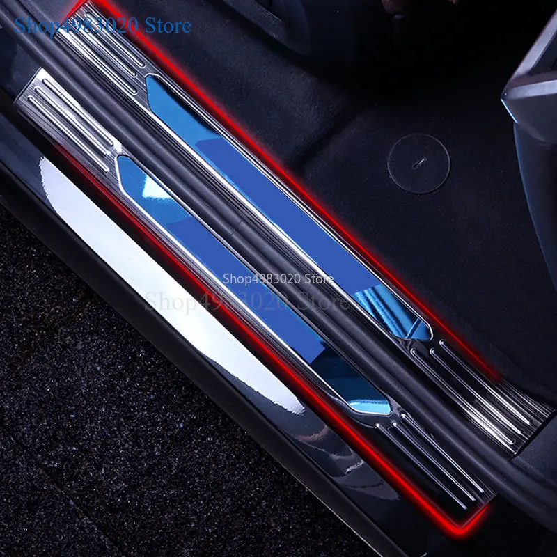 Aukštos Kokybės Automobilių Nerūdijančio Plieno Pedalų Durų Slenksčio Nusitrinti Plokštė Padengti Išorės į Vidų Ribą Bmw X5 G05 2019 2020 accessories